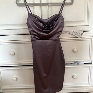 Elegant Satin Spaghetti Strap Dress